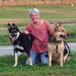 Jenn Shaffer with Max and Murphy
